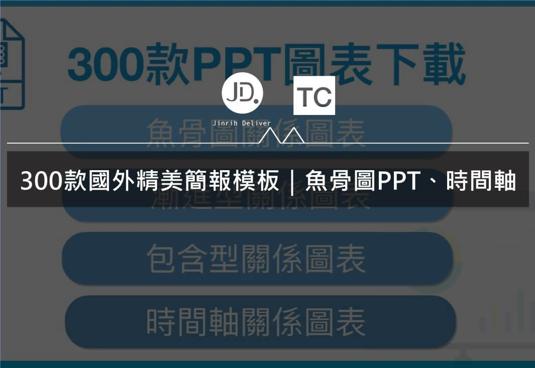 300款國外精美簡報模板｜魚骨圖PPT、時間軸PPT等圖表模板